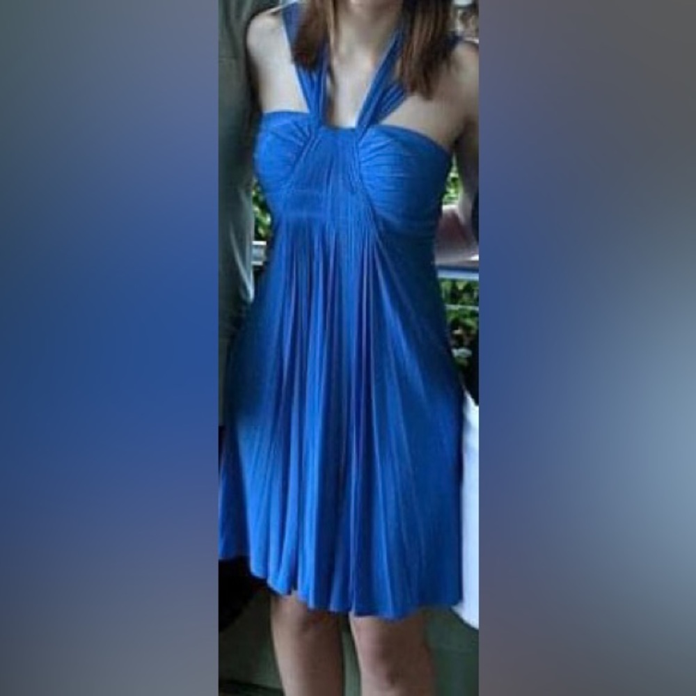 BCBG Max Azria Periwinkle Halter Mini Dress